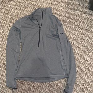 Grey Nike Pro Dri-Fit Quarter Zip